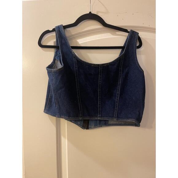 ABS denim vest, hook, and eye closure in the front  size 12 - Picture 2 of 3